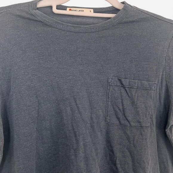 Marine Layer Boxy Crop Pocket Tee – Soft Lounge Core Minimalist S - Picture 2 of 4